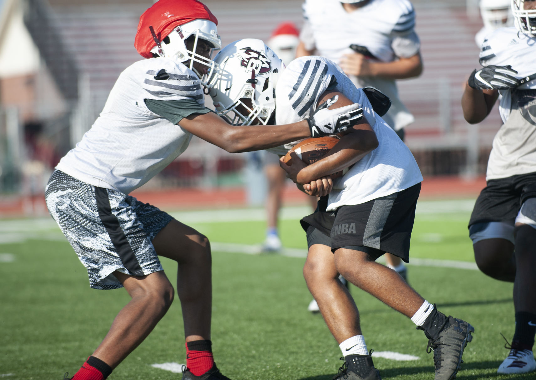 Belleville West High School football practice